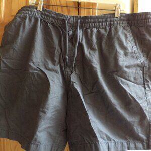 PATAGONIA SHORTS-Elastic Wait + Drawstring-Zip Front w/ Snap Slate Grey Size:XXL